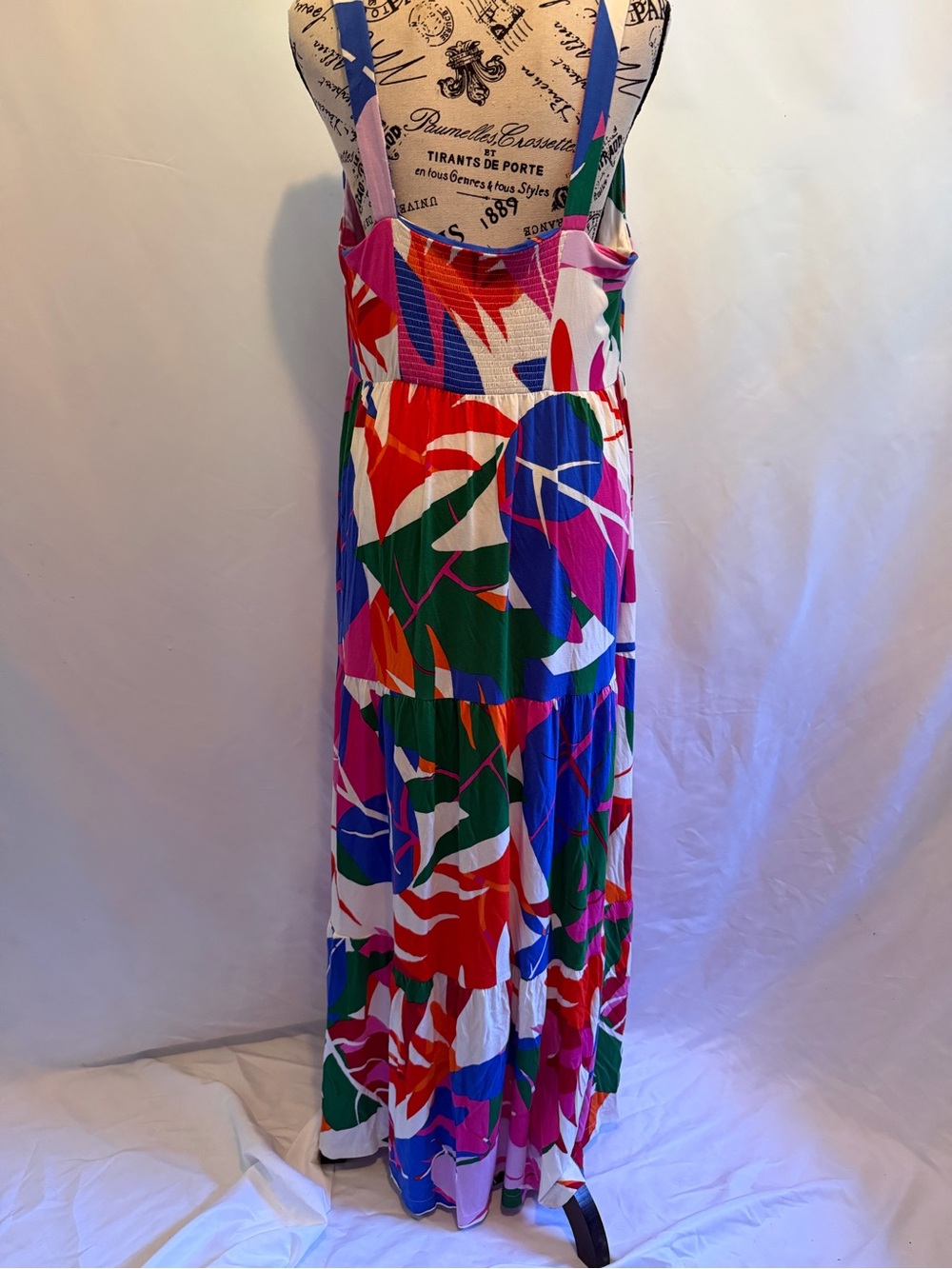Soma Blue and Red Abstract Print Maxi Dress - Picture 2 of 6